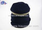Black Withe Jacquard Stripe Knitted Beanie Hats with Customized Size and Color