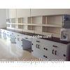 White PP Laboratory Wall Bench Pharmaceutical Lab Furniture With Reagent Shelf