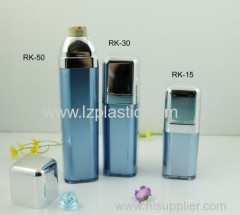 Empty acrylic voccum bottles colored square bottle cosmetic bottles