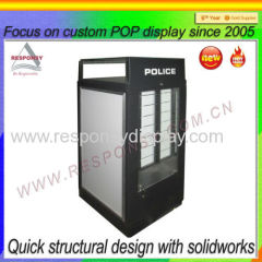 Custom shopping mall supermarket POS/POP floor watch display rack