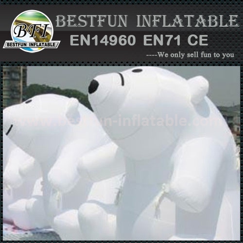 Inflatable advertising polar bear
