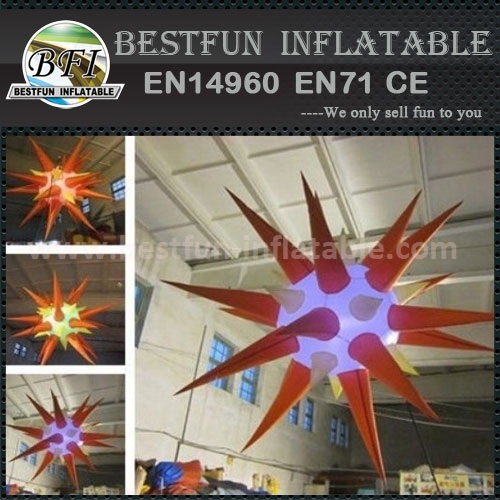 Led light inflatable star for advertising color changeable