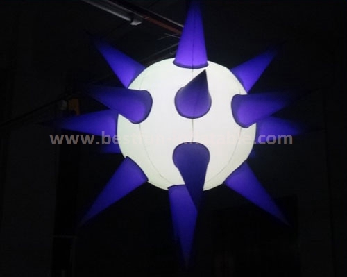 Colorful decoration inflatable sun with led light