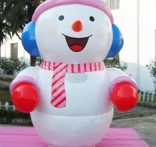 Inflatable snowman model for advertising promotion