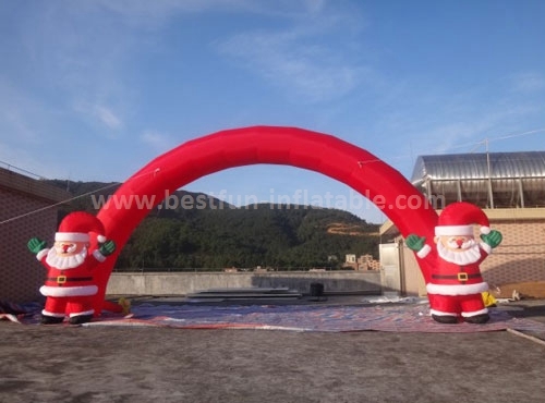 Outdoor Red Inflatable Christmas Arch