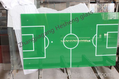 soccer table 8MM thick tempered printing glass with CCC certificate
