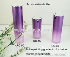 New Selling Plastic Cosmetic Round Airless lotion Bottle with pump