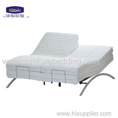 Foam massage adjustable bed with underbed lighting