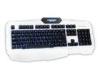 Professional ergonomic multi color gaming keyboard , illuminated wired keyboard backlit