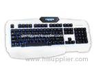 Professional ergonomic multi color gaming keyboard , illuminated wired keyboard backlit