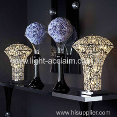 Classical modern decorative lamp carved hollow crystal lamp originality crystal table lamps