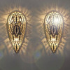 Modern wall light fixtures Metal laser cutting crystal wall lamp decoration wall lamp