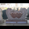 Heart shaped marble tombstone