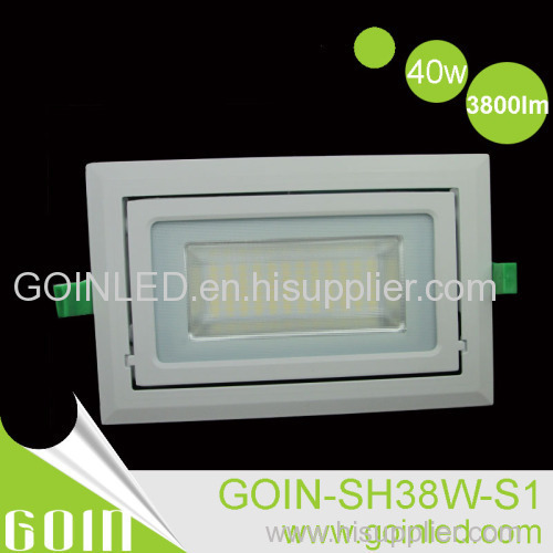 21W 30W 40W 50W 60W rectangular led downlight SAA CE UL tuv LED Rectangular Shop Lighter driver listed with 3-5 year gu