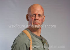 High Relastic Celebrity Wax Figures / Bruce Willis Wax Figure Simulation Human