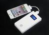 Rechargeable LCD Power Bank White Color , 5000mah power bank external battery