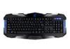Humanized design blue led mechanical gaming keyboard with membrane button