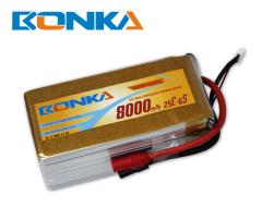 8000mah 22.2V 25C/50C 6S lipo battery for multicopter