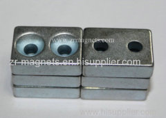 Rectangular NdFeB Magnets with drill holes