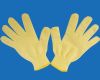 600g seven needle yellow line glove