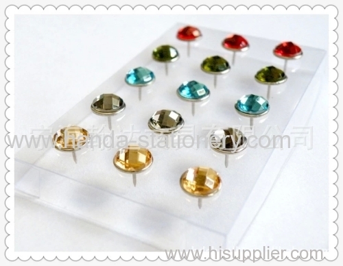 metal button shape push pins paper clips bookmarks
