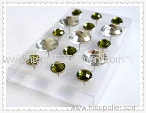 metal button shape push pins paper clips bookmarks