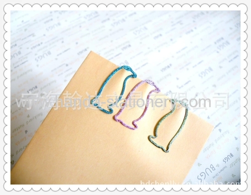 cartoon colourful horse penguin snoopy bookmarks paper clips