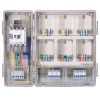 KXTMB-601M single pahse six meters with main-control box transparent electric meter box left-right structure