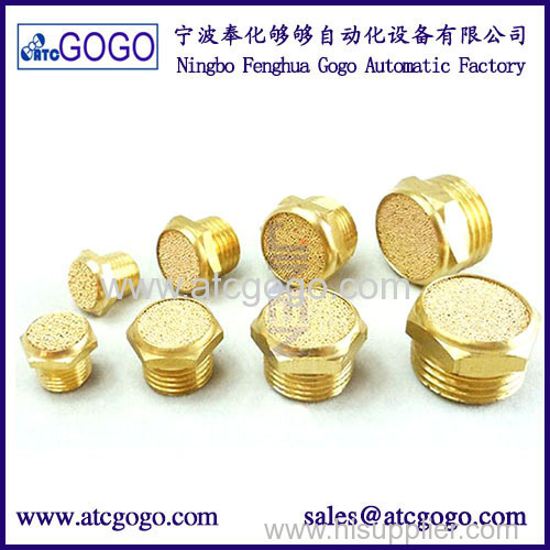 Brass Pneumatic Plug Silencer, Pneumatic Fitting Silencer