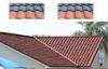 Steel Stone Coated Double Roman Roof Tiles , Wood grain / Grid roofing tiles