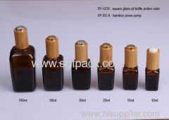 glass bottle for essential oil brown bottle square glass bottle 10ml 15ml 20ml 30ml 50ml 100ml amber color droper bottle