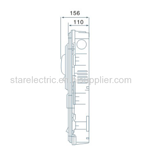 601L high performance single pahse six meters transparent electric meter box left-right structure