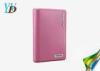 Square Smart Dual USB Pink 10400mAh Multi Function Power Bank With LED LCD