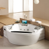 Corner Usage Acrylic Jacuzzi Bathtub with TV