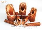 Cold Worked Copper Finned Tube for Air Cooling / Finned Tubes Heat Exchanger
