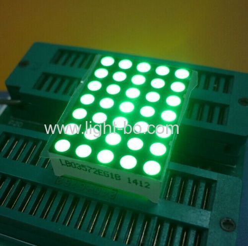 Pure Green dot matrix led display  5 x 7 ,Suitable for digital time zone clock display 