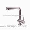 Brushed 1 Handle Kitchen Faucet , Hot And Cold Water Dispenser Faucet