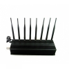 Signal Jammer 8 bands 20W CDMA 2G 3G 4G LTE WiMAX WIFI 2.4Ghz UHF VHF Jammer up to 50m