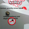 Accept custom sticker type and white destructible vinyl secuirty screw cover stickers