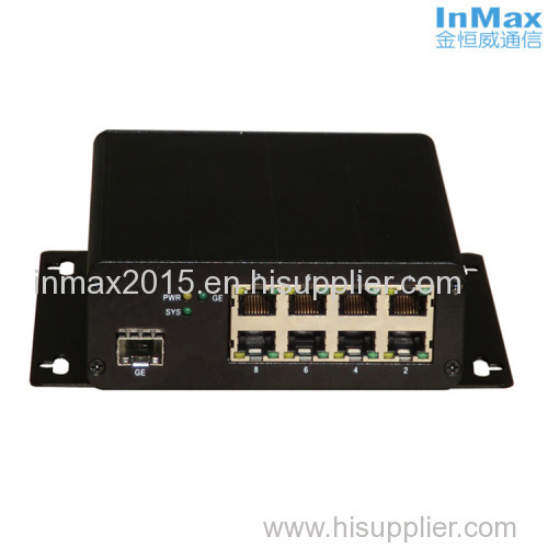 9 Ports Industrial Ethernet Switch with 8x10/100BaseTX ports+1x1000BaseFX
