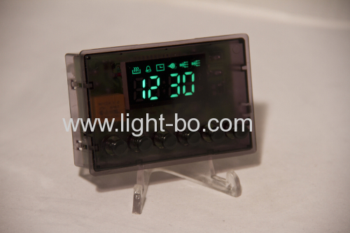 Custom Pure Green 4-Digit 7 Segment LED Display for Oven Timer Control