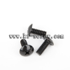 black machine screw with hexagon socket cheese fillister head cap