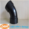 DBR #2877 cupc csa approved abs fittings 11/2&quot; 45deg elbow