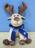 Big Christmas Plush Toys Moose / Reindeer Stuffed Animals With Ribbon