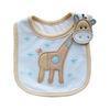 Cute Goat Custom Baby Bibs , Embroidered Baby Bibs Light Blue