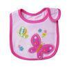 Pink Personalised Baby Bib with Butterfly Cartoon for Newborn Baby