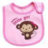 Pink Monkey Feeding Bibs For Babies / Personalized Baby Bibs for Baby Girl