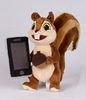 Funny Soft Stuffed Fox Plush Toy With Iphone , Polyester Material