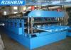 Blue Galvanized Floor Deck Roll Forming Machine with 45 # Steel 22kw 380V