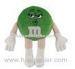 Green M&M Stuffed Animals Medium Cartoon Plush Toys 25cm Size
